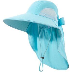 Foldable Waterproof Wide Brim Hats Blue